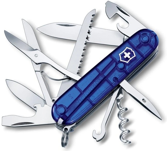 victorinox huntsman modrý transparent